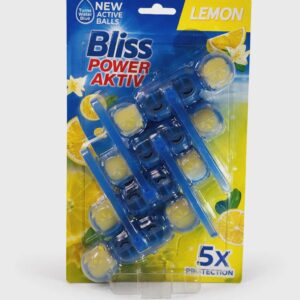 ZAWIESZKA DO WC BARWIĄCA – BLISS POWER AKTIV WC BLUE WATER 4 X 55G LEMON 